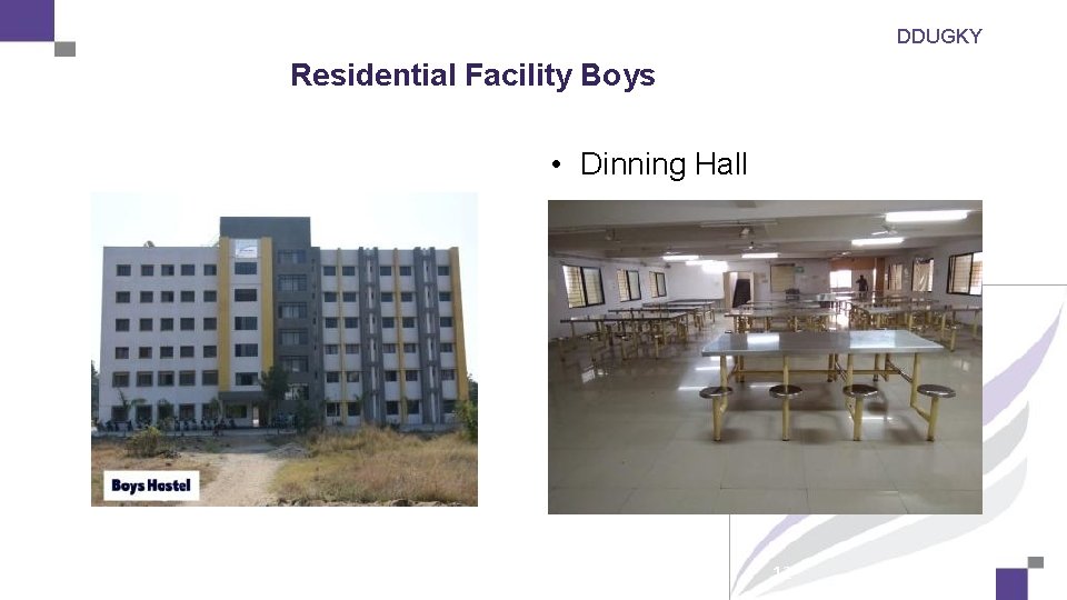 DDUGKY Residential Facility Boys • Dinning Hall 12 