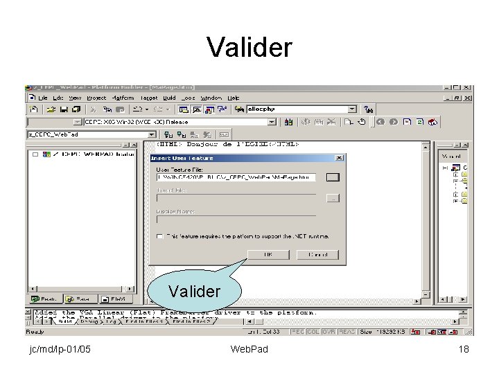 Valider jc/md/lp-01/05 Web. Pad 18 