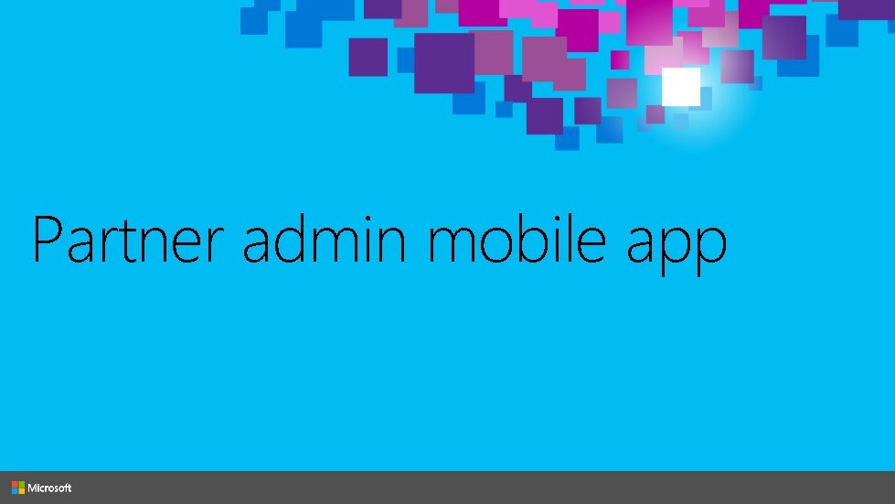 Partner admin mobile app 