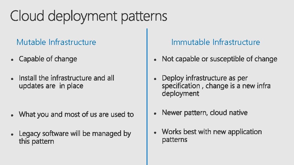 Mutable Infrastructure Immutable Infrastructure 