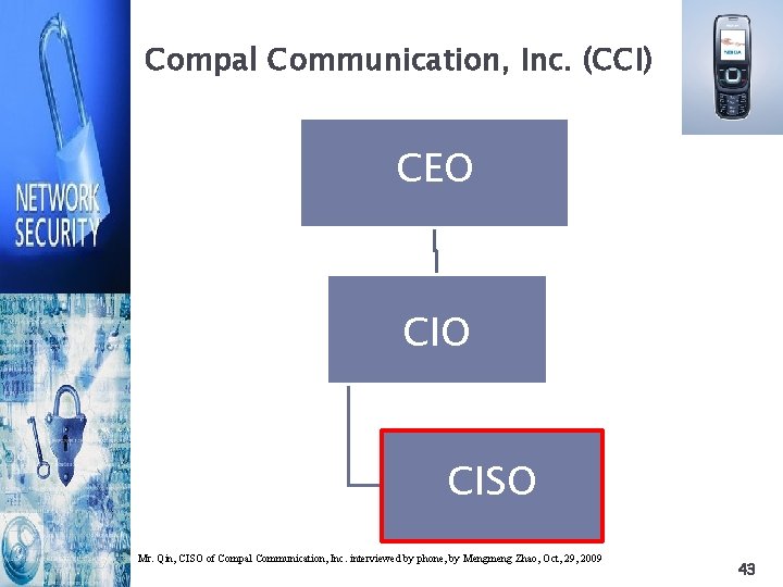 Compal Communication, Inc. (CCI) CEO CISO Mr. Qin, CISO of Compal Communication, Inc. interviewed