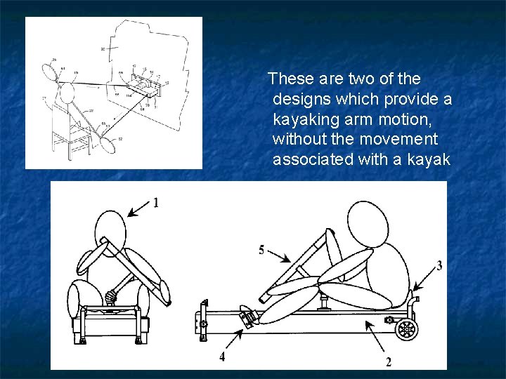 These are two of the designs which provide a kayaking arm motion, without the
