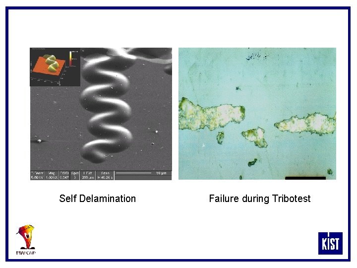 Self Delamination Failure during Tribotest 