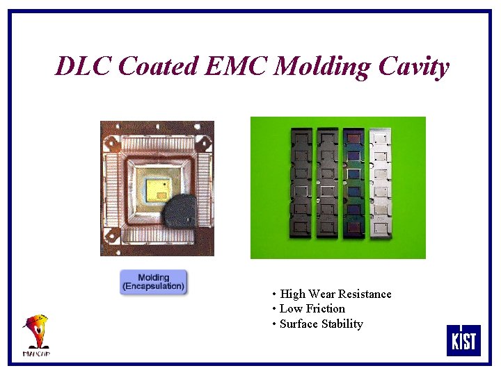 DLC Coated EMC Molding Cavity • High Wear Resistance • Low Friction • Surface
