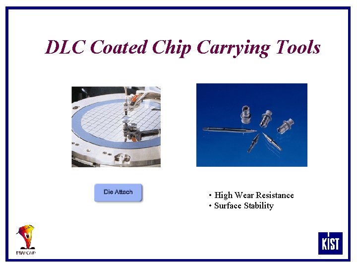 DLC Coated Chip Carrying Tools • High Wear Resistance • Surface Stability 