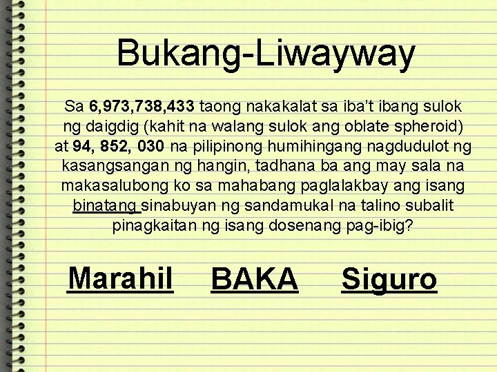 Bukang-Liwayway Sa 6, 973, 738, 433 taong nakakalat sa iba’t ibang sulok ng daigdig