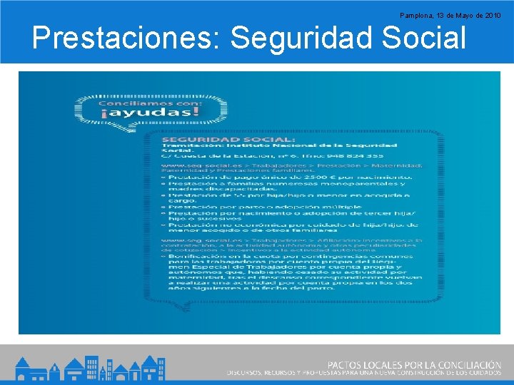 Pamplona, 13 de Mayo de 2010 Prestaciones: Seguridad Social Texto con clasificación • a