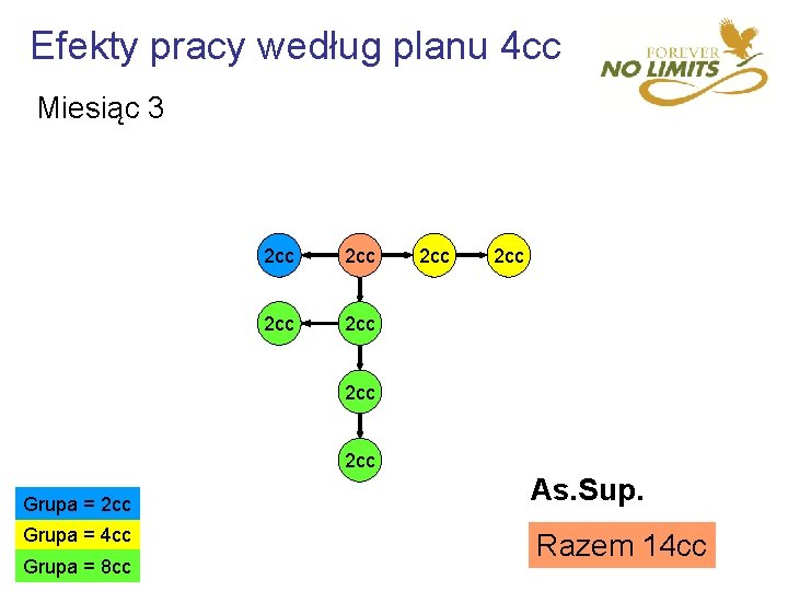 Efekty pracy według planu 4 cc Miesiąc 3 2 cc 2 cc Grupa =