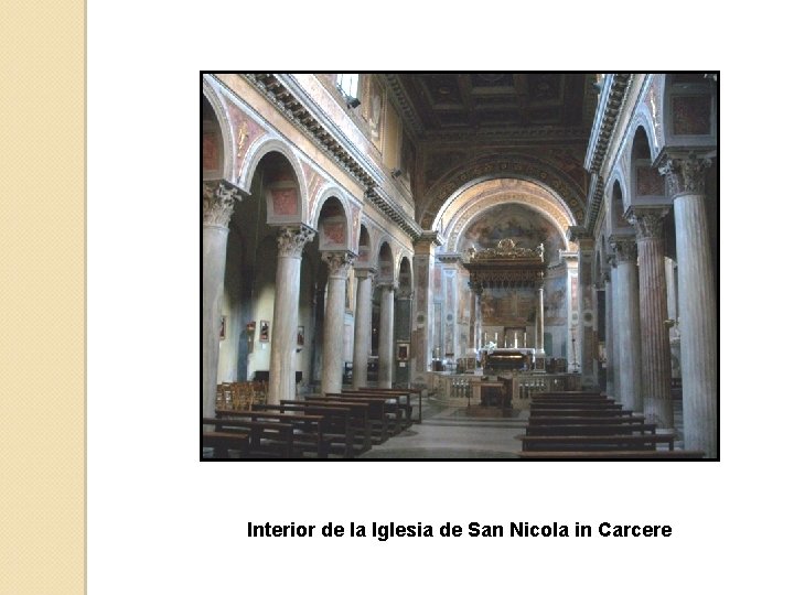 Interior de la Iglesia de San Nicola in Carcere 