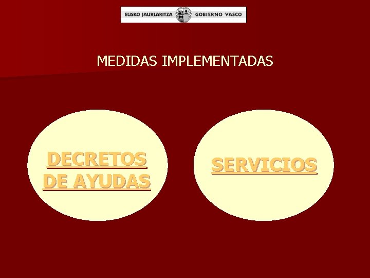 MEDIDAS IMPLEMENTADAS DECRETOS DE AYUDAS SERVICIOS 
