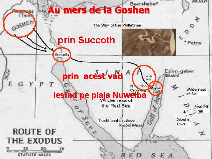 Au mers de la Goshen prin Succoth prin acest vad iesind pe plaja Nuweiba