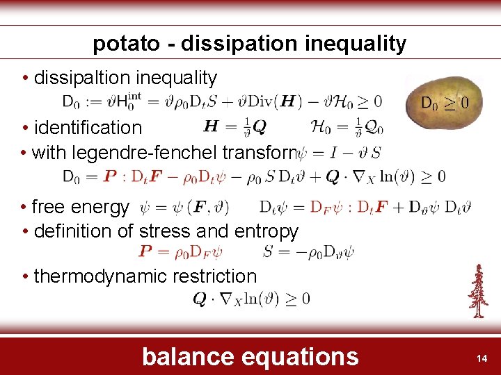 potato - dissipation inequality • dissipaltion inequality • identification • with legendre-fenchel transform •