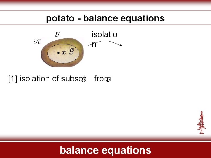 potato - balance equations isolatio n [1] isolation of subset from balance equations 