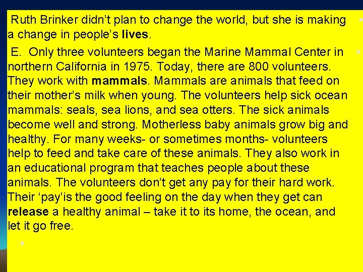 Ruth Brinker didn’t plan to change the world, but she is making • a Ruth Brinker didn’t plan to change the world, but she is making • a