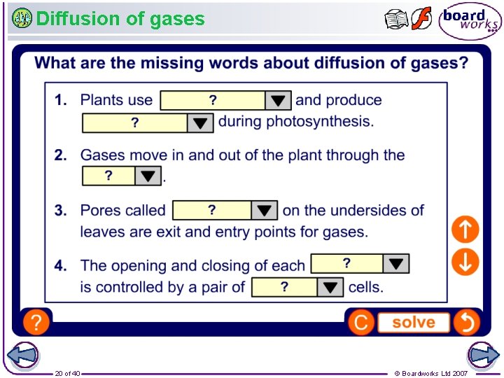 Diffusion of gases 20 of 40 © Boardworks Ltd 2007 