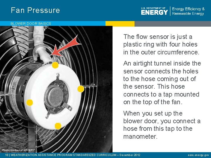 Fan Pressure BLOWER DOOR BASICS The flow sensor is just a plastic ring with