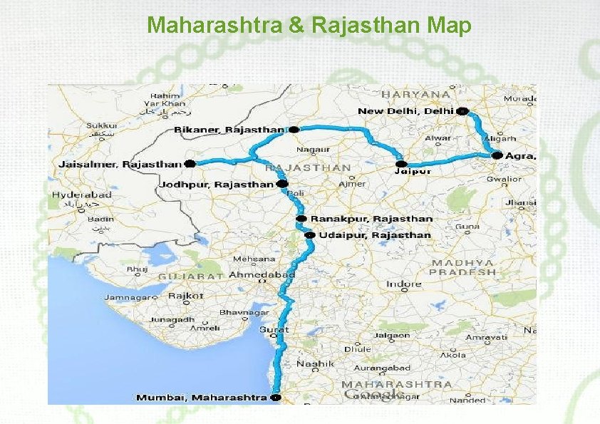 Maharashtra & Rajasthan Map 