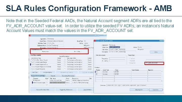 SLA Rules Configuration Framework - AMB Note that in the Seeded Federal AADs, the