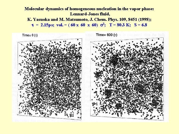 Molecular dynamics of homogeneous nucleation in the vapor phase: Lennard-Jones fluid, K. Yasuoka and