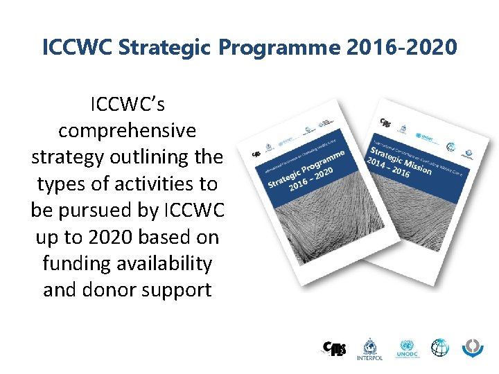 ICCWC Strategic Programme 2016 -2020 ICCWC’s comprehensive strategy outlining the types of activities to