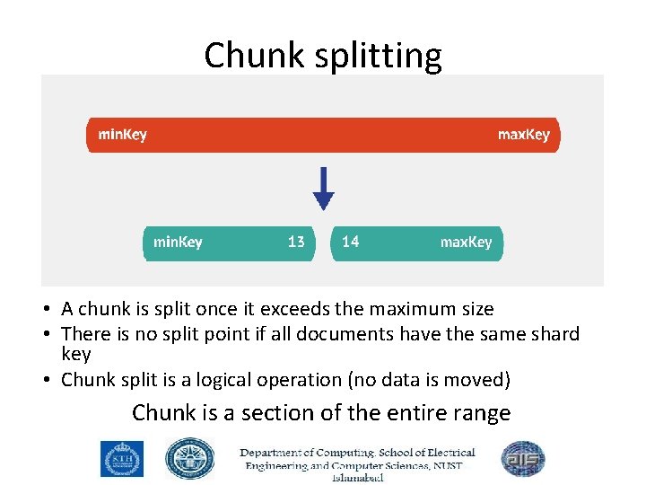 Chunk splitting • A chunk is split once it exceeds the maximum size •