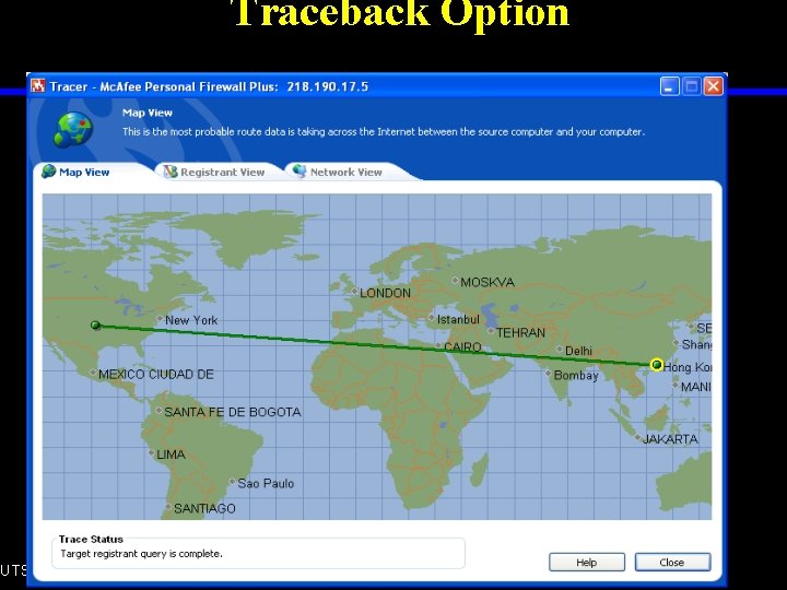 Traceback Option UTSA IS 6353 Security Incident Response 