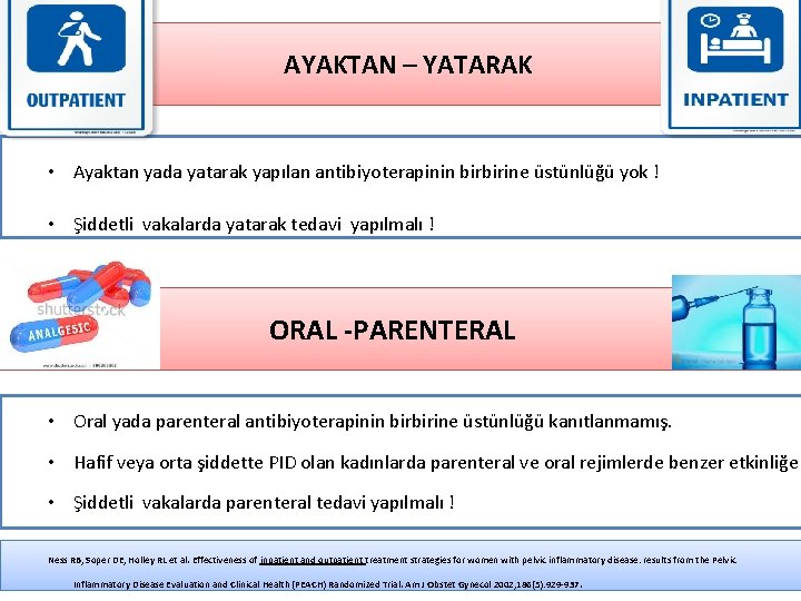 AYAKTAN – YATARAK • Ayaktan yada yatarak yapılan antibiyoterapinin birbirine üstünlüğü yok ! • AYAKTAN – YATARAK • Ayaktan yada yatarak yapılan antibiyoterapinin birbirine üstünlüğü yok ! •
