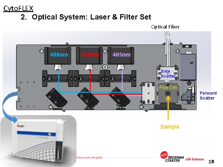 Cyto. FLEX 2. Optical System: Laser & Filter Set Optical Fiber 488 nm 638