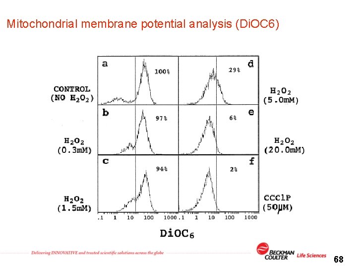 Mitochondrial membrane potential analysis (Di. OC 6) 68 