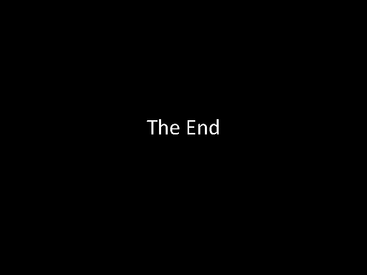 The End 