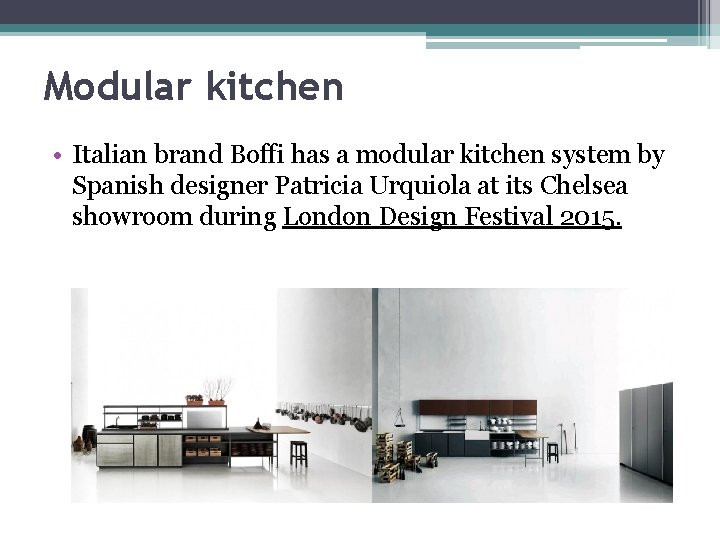 Modular kitchen • Italian brand Boffi has a modular kitchen system by Spanish designer