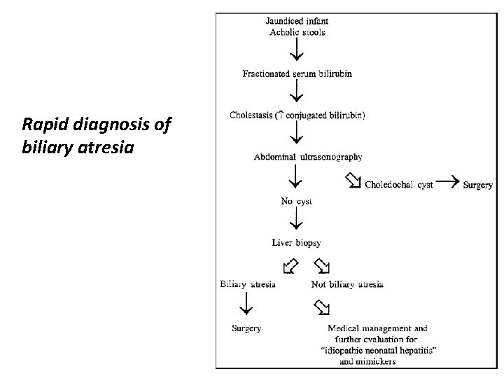 Rapid diagnosis of biliary atresia Rapid diagnosis of biliary atresia