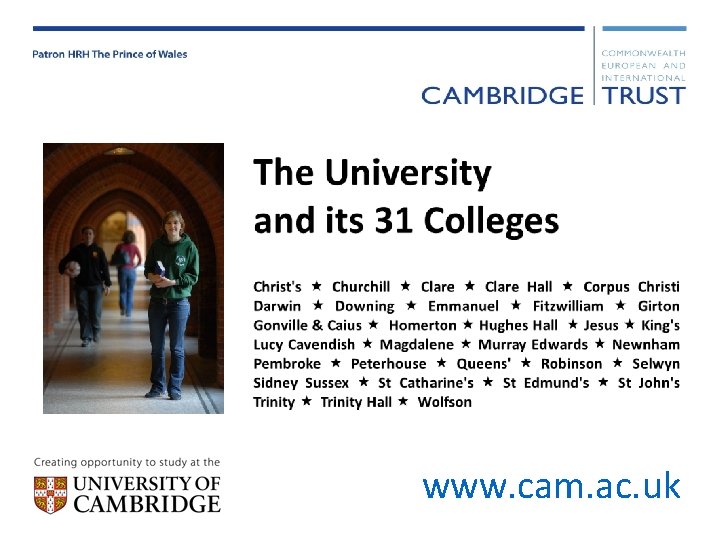  www. cam. ac. uk 
