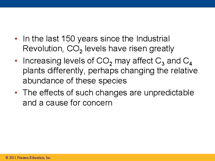  • In the last 150 years since the Industrial Revolution, CO 2 levels