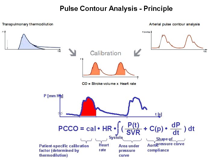 Pulse Contour Analysis - Principle P [mm Hg] t [s] d. P P(t) PCCO