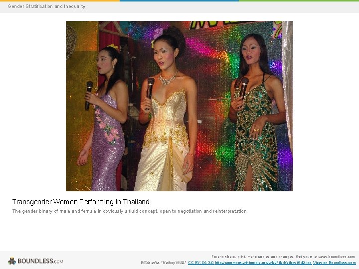 Gender Stratification and Inequality Transgender Women Performing in Thailand The gender binary of male
