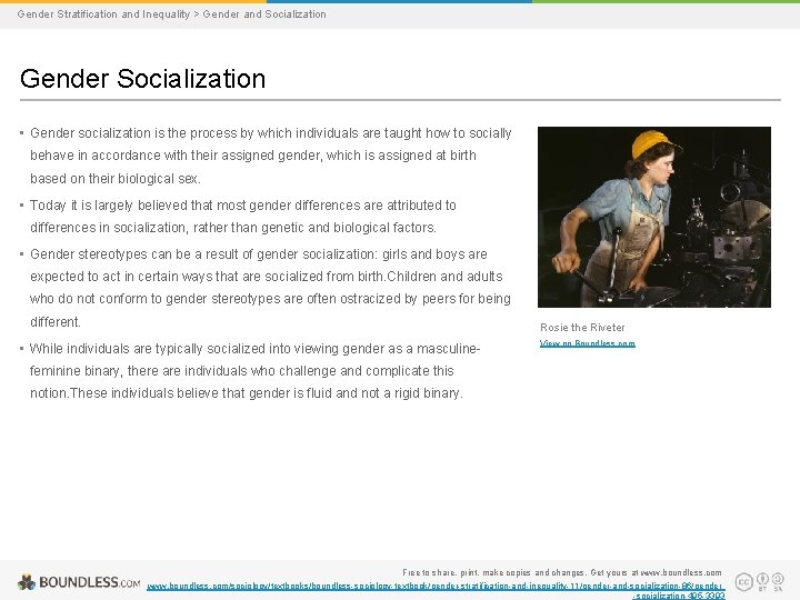 Gender Stratification and Inequality > Gender and Socialization Gender Socialization • Gender socialization is