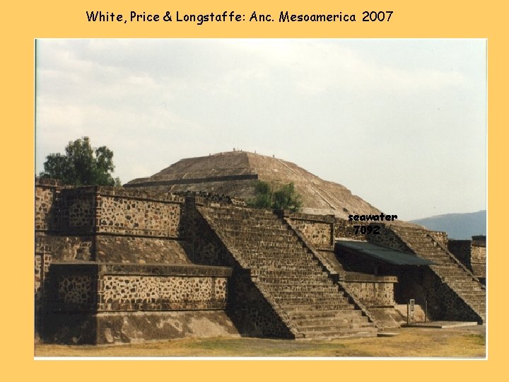 White, Price & Longstaffe: Anc. Mesoamerica 2007 seawater. 7092 