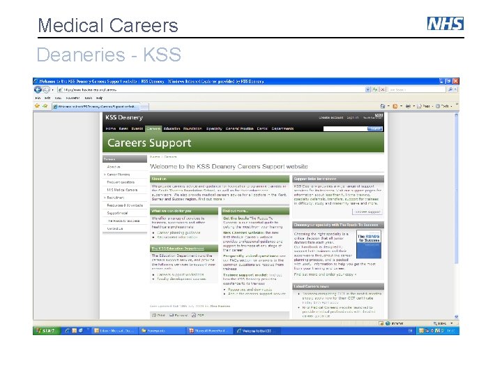 Medical Careers Deaneries - KSS Medical Careers Deaneries - KSS