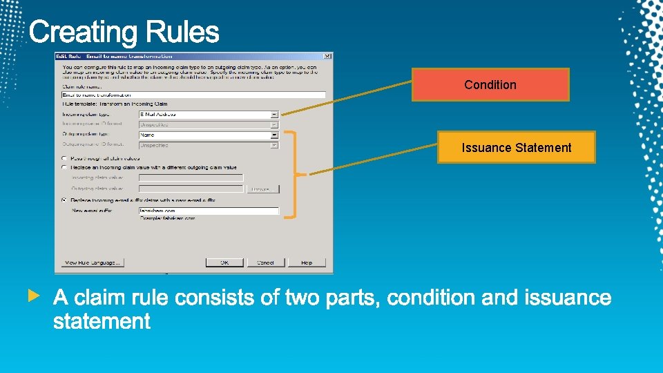 Condition Issuance Statement 