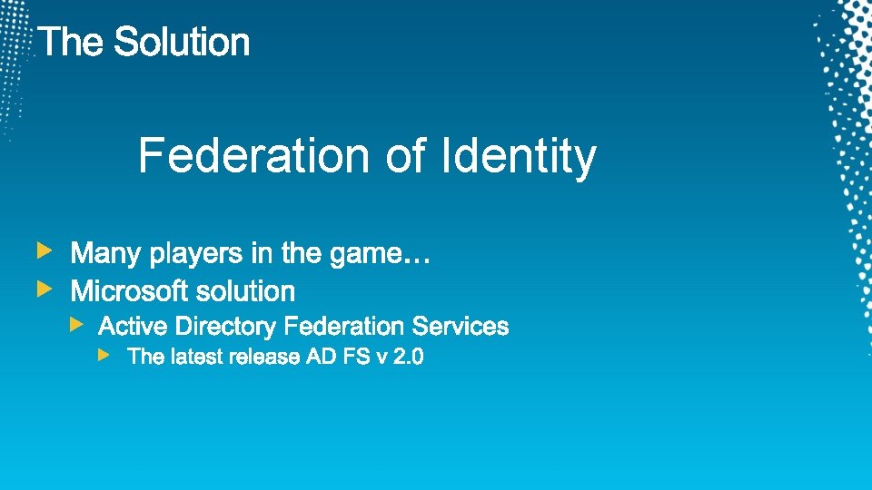 Federation of Identity 