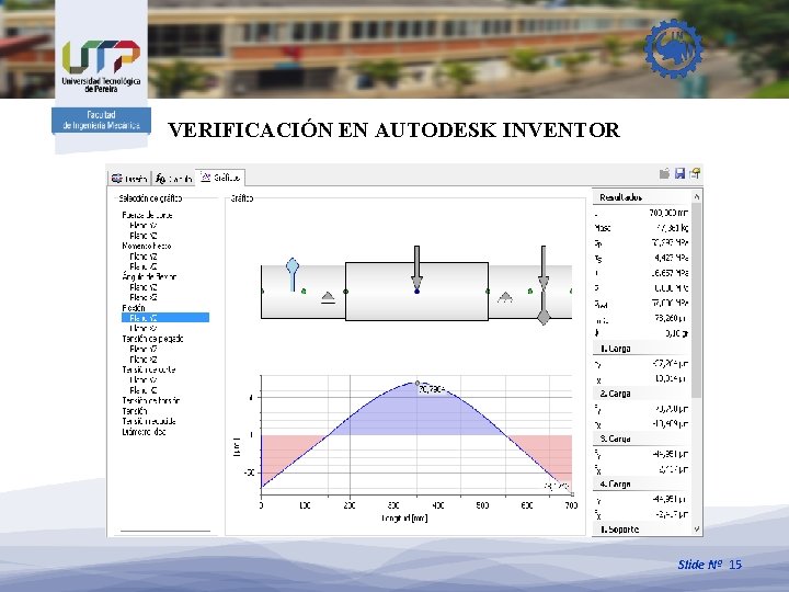 VERIFICACIÓN EN AUTODESK INVENTOR Slide Nº 15 