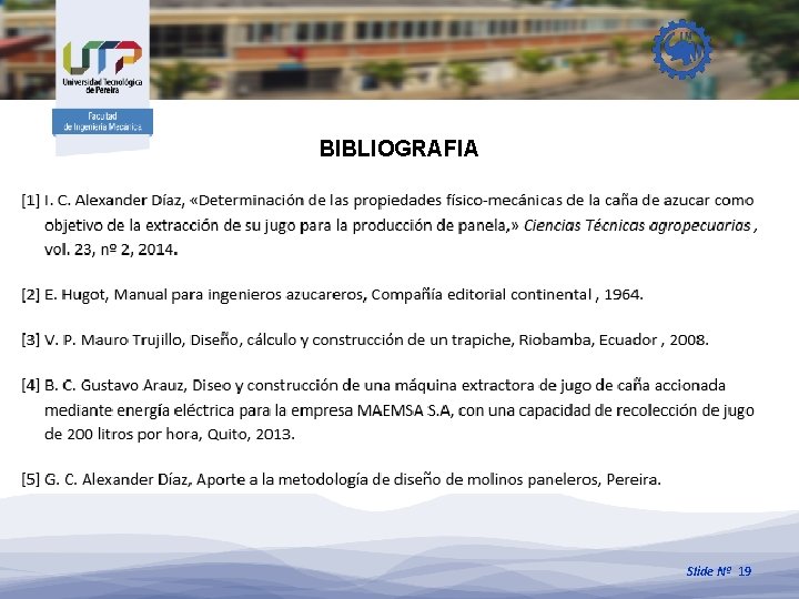 BIBLIOGRAFIA Slide Nº 19 