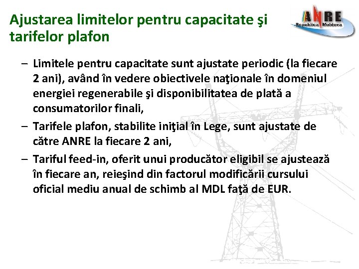 Ajustarea limitelor pentru capacitate şi tarifelor plafon – Limitele pentru capacitate sunt ajustate periodic Ajustarea limitelor pentru capacitate şi tarifelor plafon – Limitele pentru capacitate sunt ajustate periodic