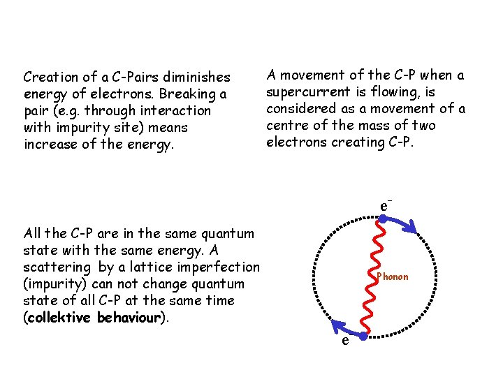 Creation of a C-Pairs diminishes energy of electrons. Breaking a pair (e. g. through