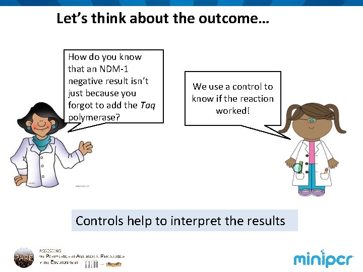 Let’s think about the outcome… How do you know that an NDM-1 negative result