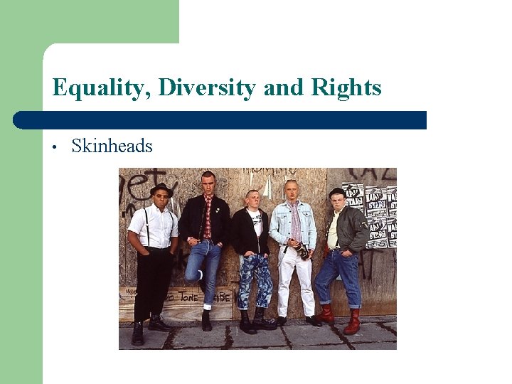Equality, Diversity and Rights • Skinheads 