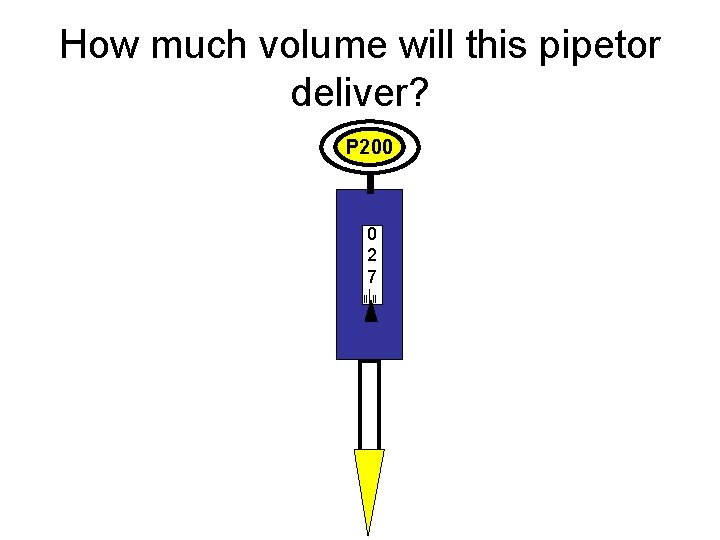 How much volume will this pipetor deliver? P 200 0 2 7 | ||