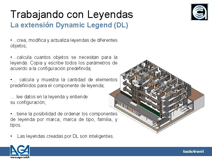 Trabajando con Leyendas La extensión Dynamic Legend (DL) • …crea, modifica y actualiza leyendas
