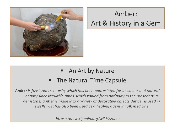 Amber: Art & History in a Gem § An Art by Nature § The